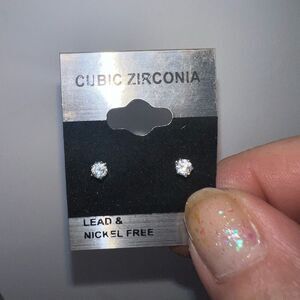 Cubic Zirconia Small Stud Earrings